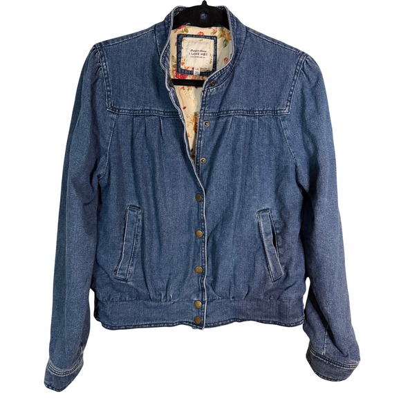 I LOVE HB1 Jackets & Blazers - Vintage Prairie Denim Jean Jacket Y2K Womens L Flannel Lined Barn Chore